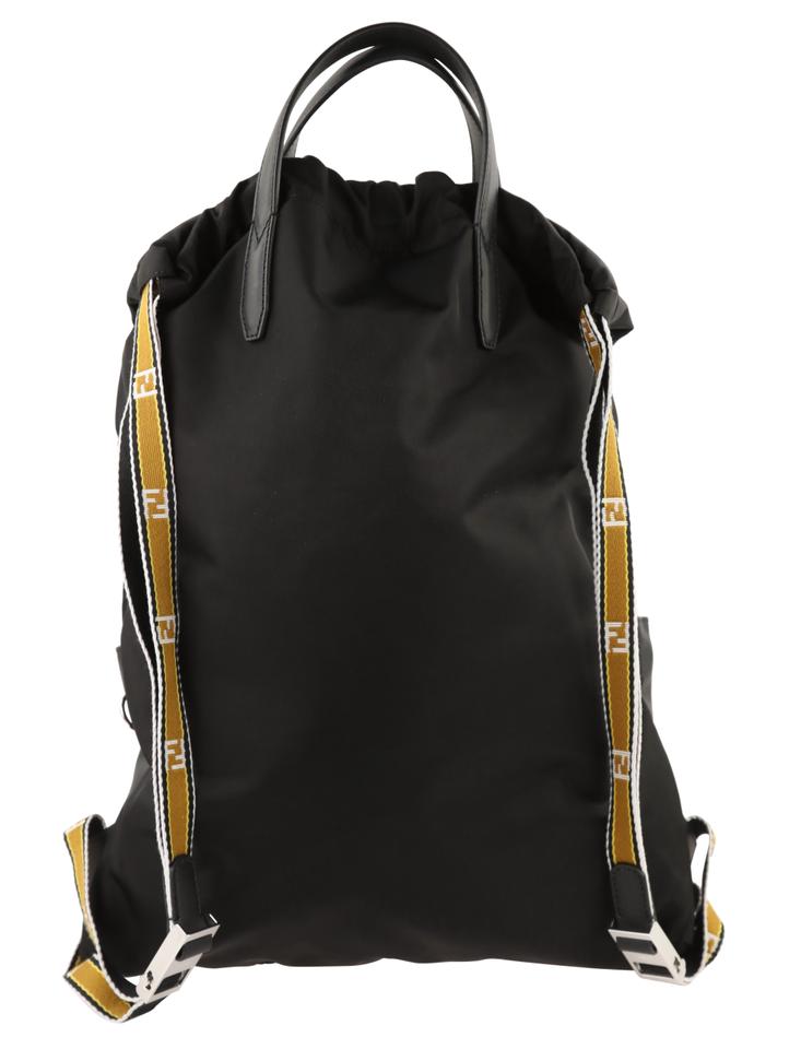 Fendi Convertible Black Nylon Backpack