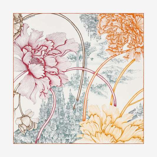 Hermes 'A l'Ombre des Pivoines' Scarf