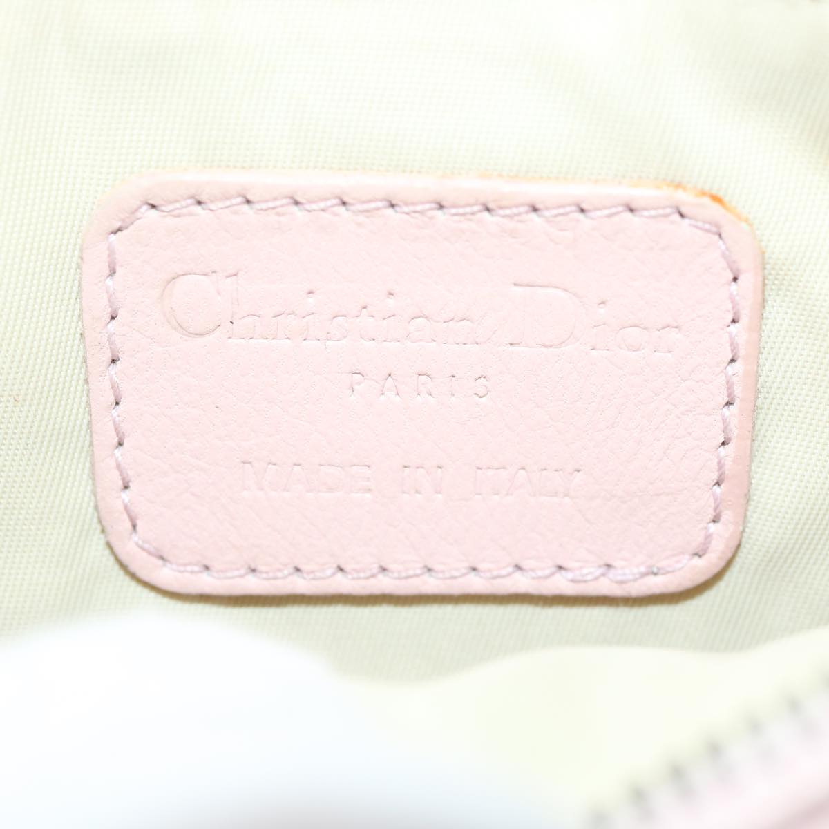 CHRISTIAN DIOR Lady Dior Canage Accessory Pouch Pink Auth am2660gA
