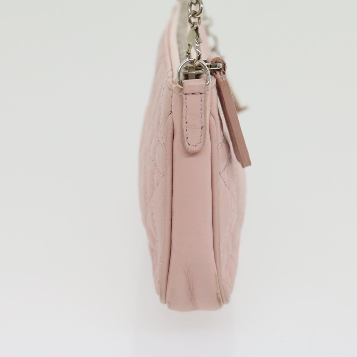 CHRISTIAN DIOR Lady Dior Canage Accessory Pouch Pink Auth am2660gA