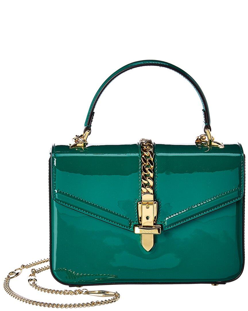 Gucci 1969 Sylvie Top Handle Bag Patent Leather Mini