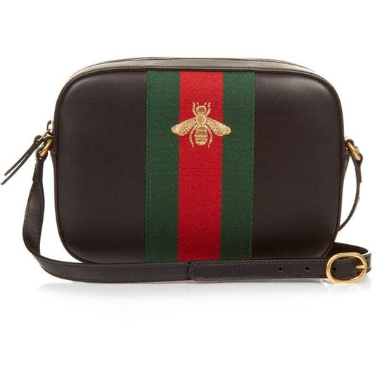 GUCCI Bee Web Crossbody Bag