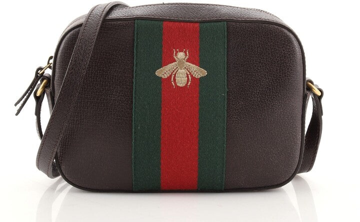 GUCCI Bee Web Crossbody Bag