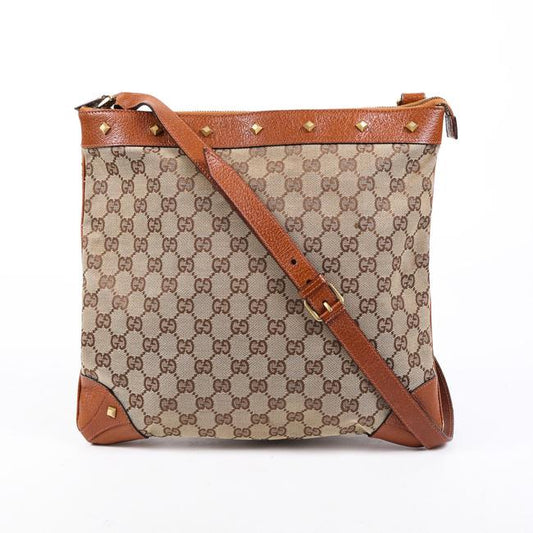 Gucci GG Monogram Studded Crossbody Bag