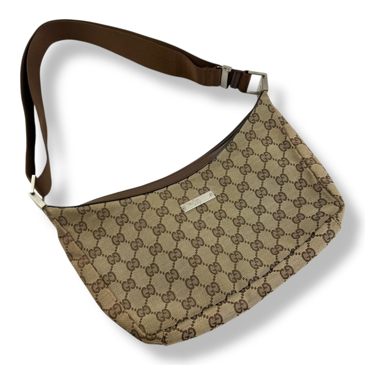 Gucci GG Canvas Beige Shoulder Handbag