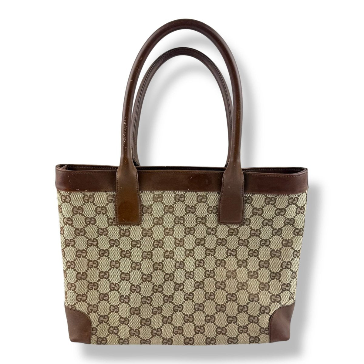 Gucci GG Canvas Beige Tote Handbag