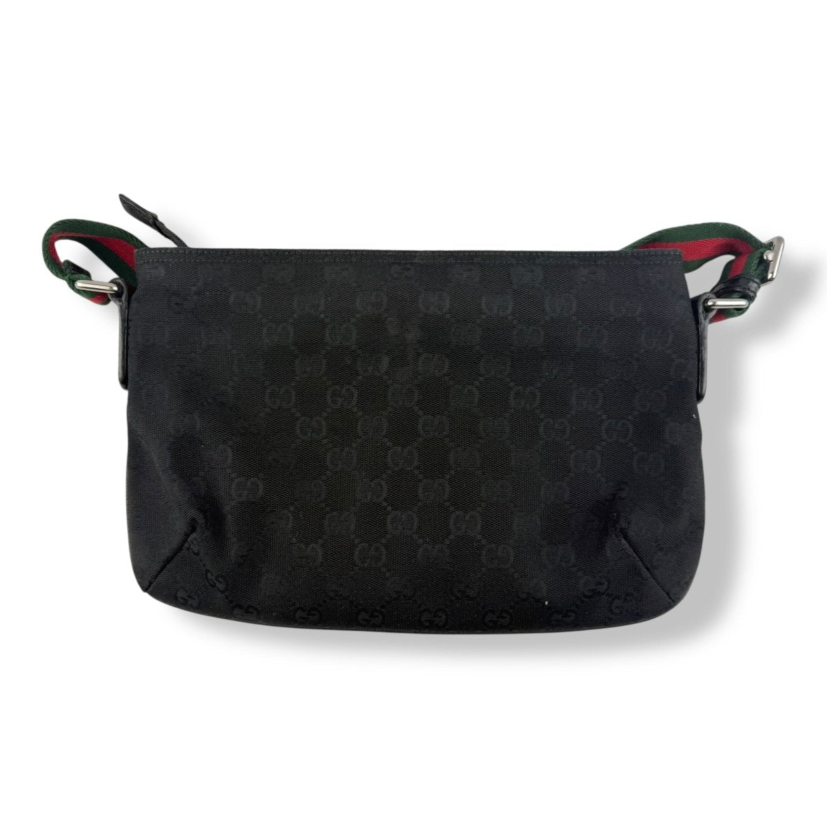 Gucci GG Canvas Black Monogram Sherry Line Messenger Bag
