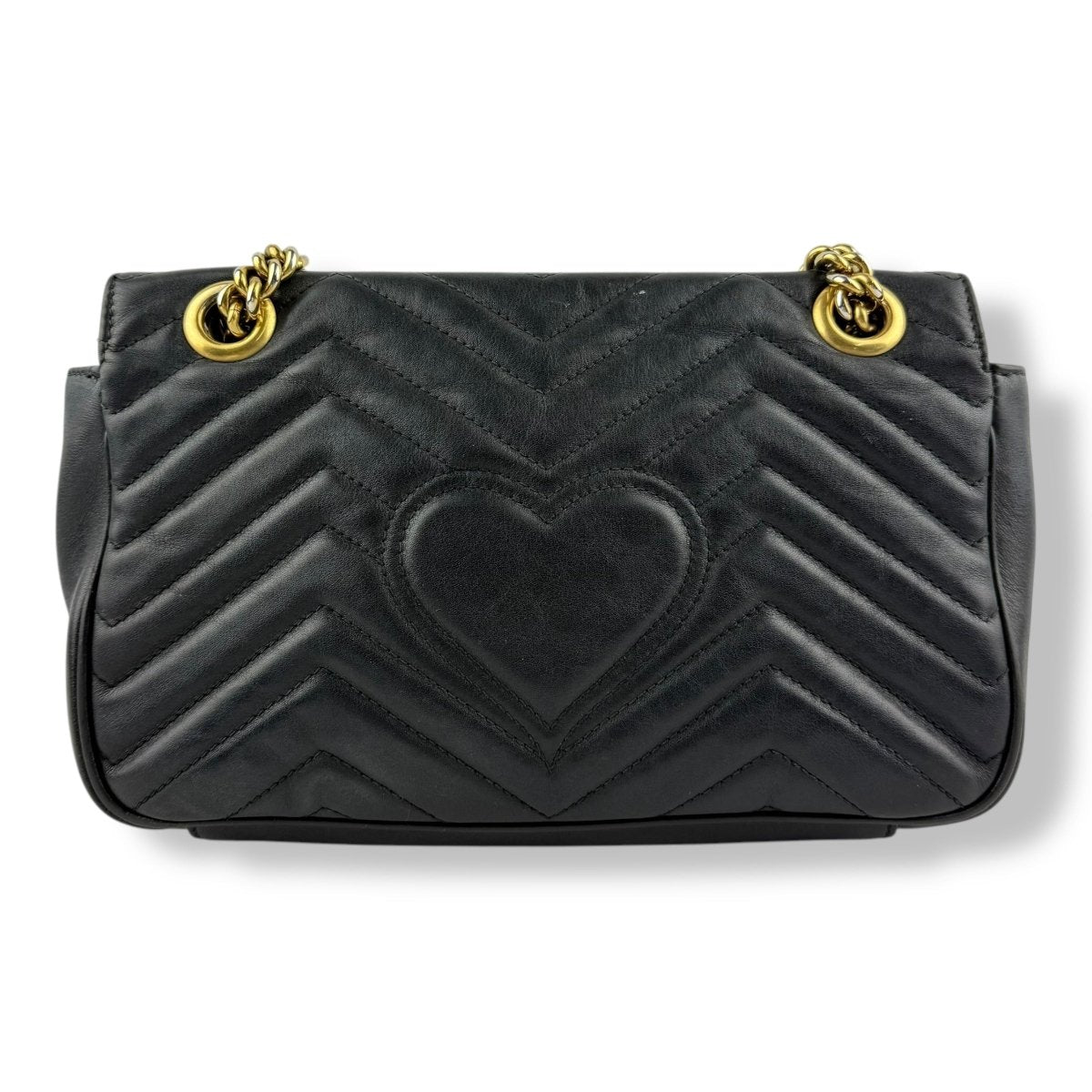 Gucci GG Marmont Black Leather Small Handbag