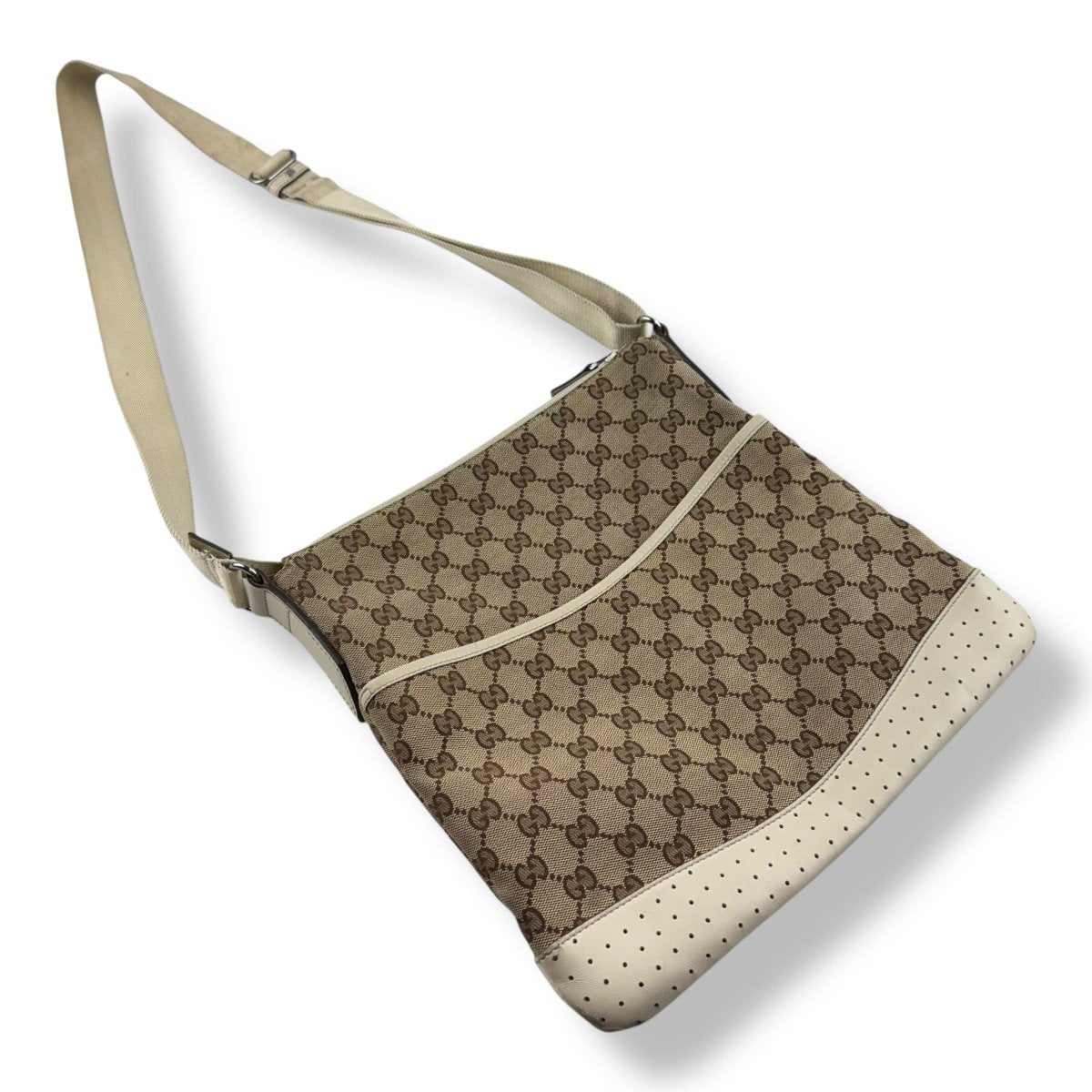 Gucci GG Monogram Beige Large Crossbody Bag