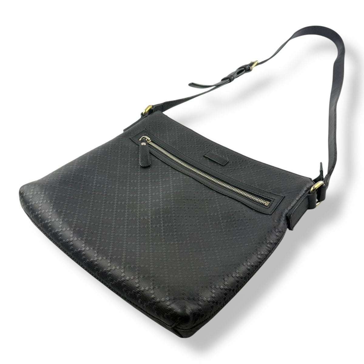 Gucci GG Ophidia Black Leather Messenger Bag