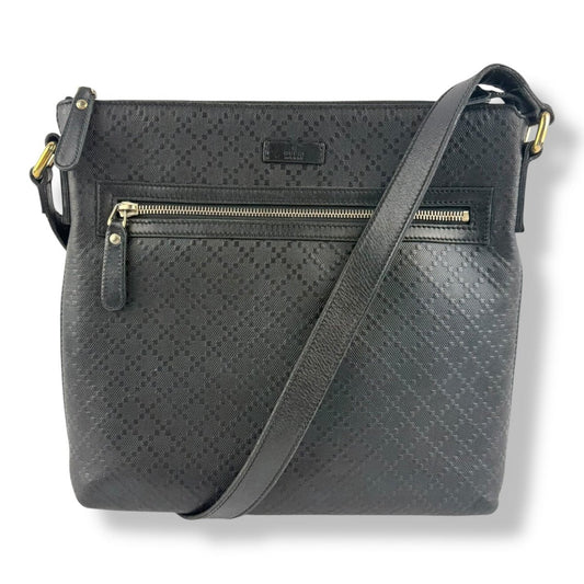 Gucci GG Ophidia Black Leather Messenger Bag