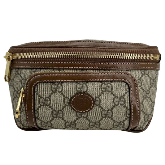 Gucci GG Supreme Monogram Retro Interlocking G Belt Bag – Beige/Ebony/Brown Sugar