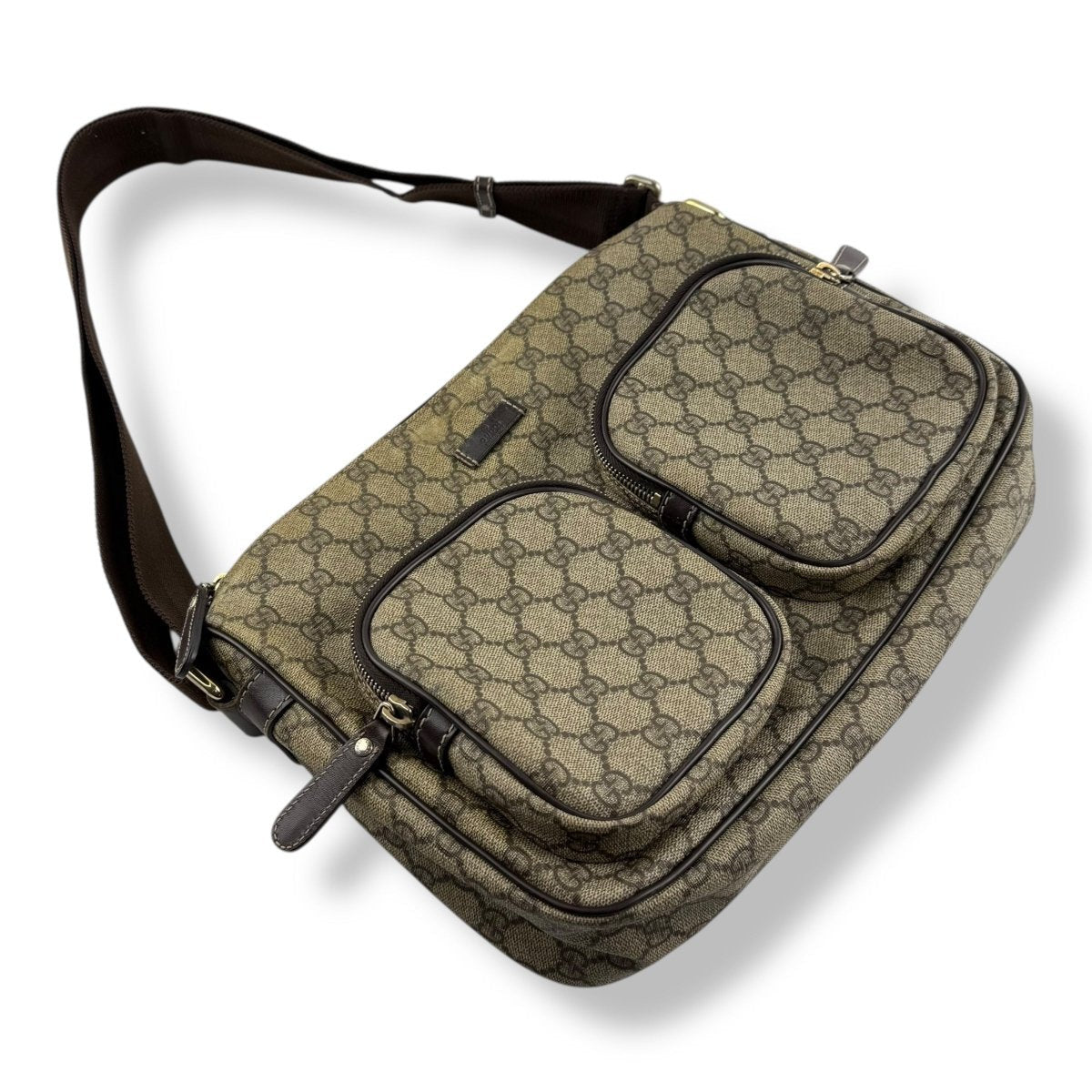 Gucci Messenger Bag GG Supreme Brown Beige