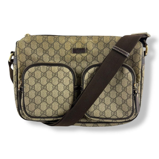 Gucci Messenger Bag GG Supreme Brown Beige