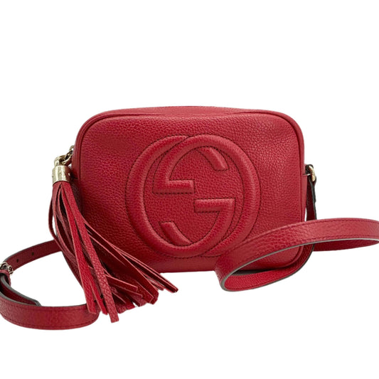 Gucci Pebbled Calfskin Small Soho Disco Bag – Vibrant Red