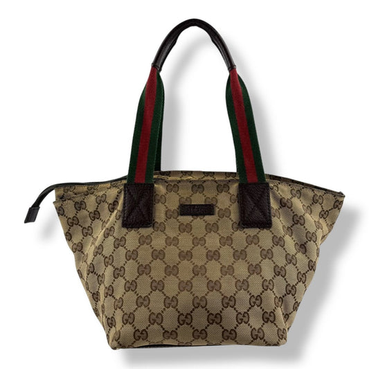 Gucci Sherry Tote Beige GG Monogram Handbag