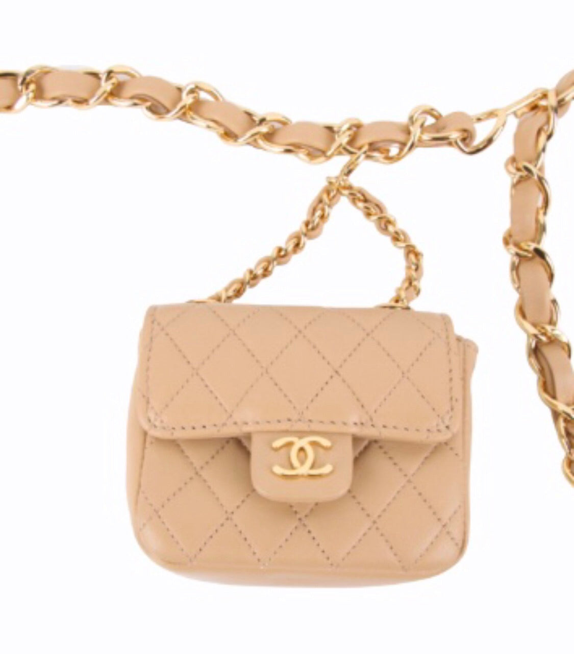 Chanel Mini Belt Bag Nude