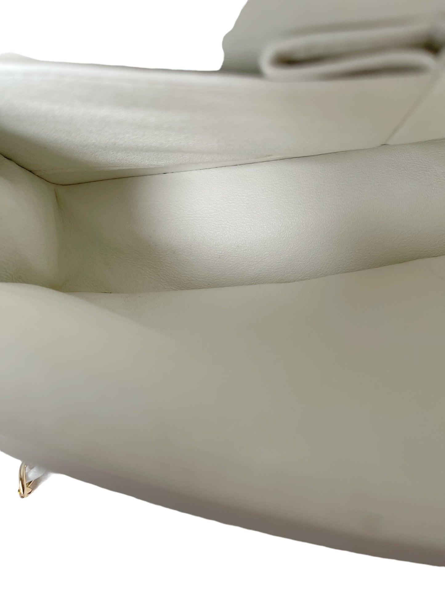 CHANEL WHITE CAVIAR MEDIUM CLASSIC 2.55 DOUBLE FLAP BAG