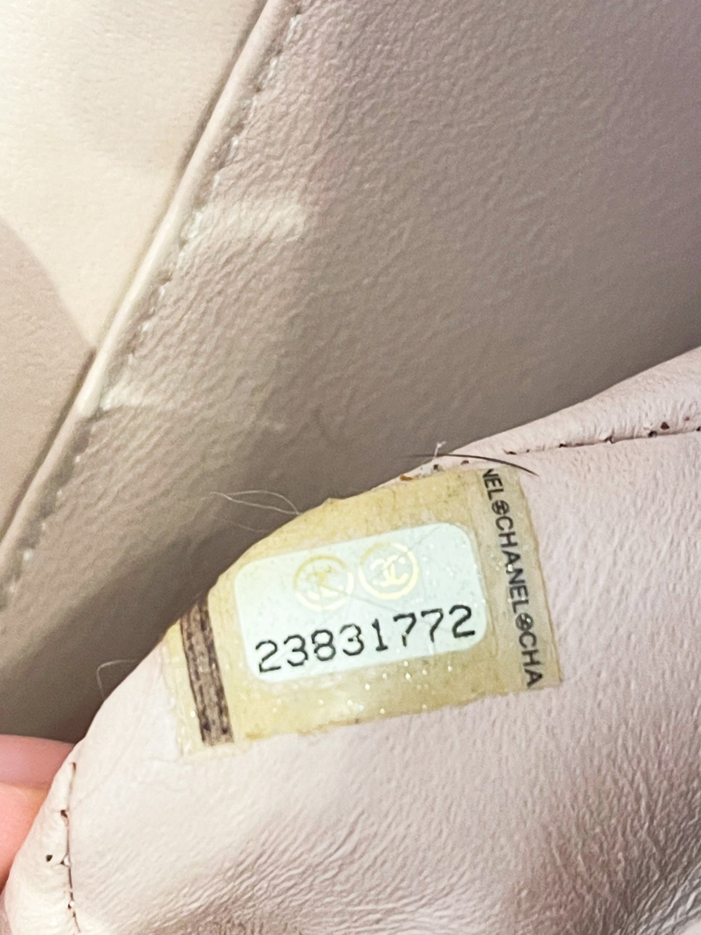 Chanel 17C Classic Chevron Calfskin Light Pink 