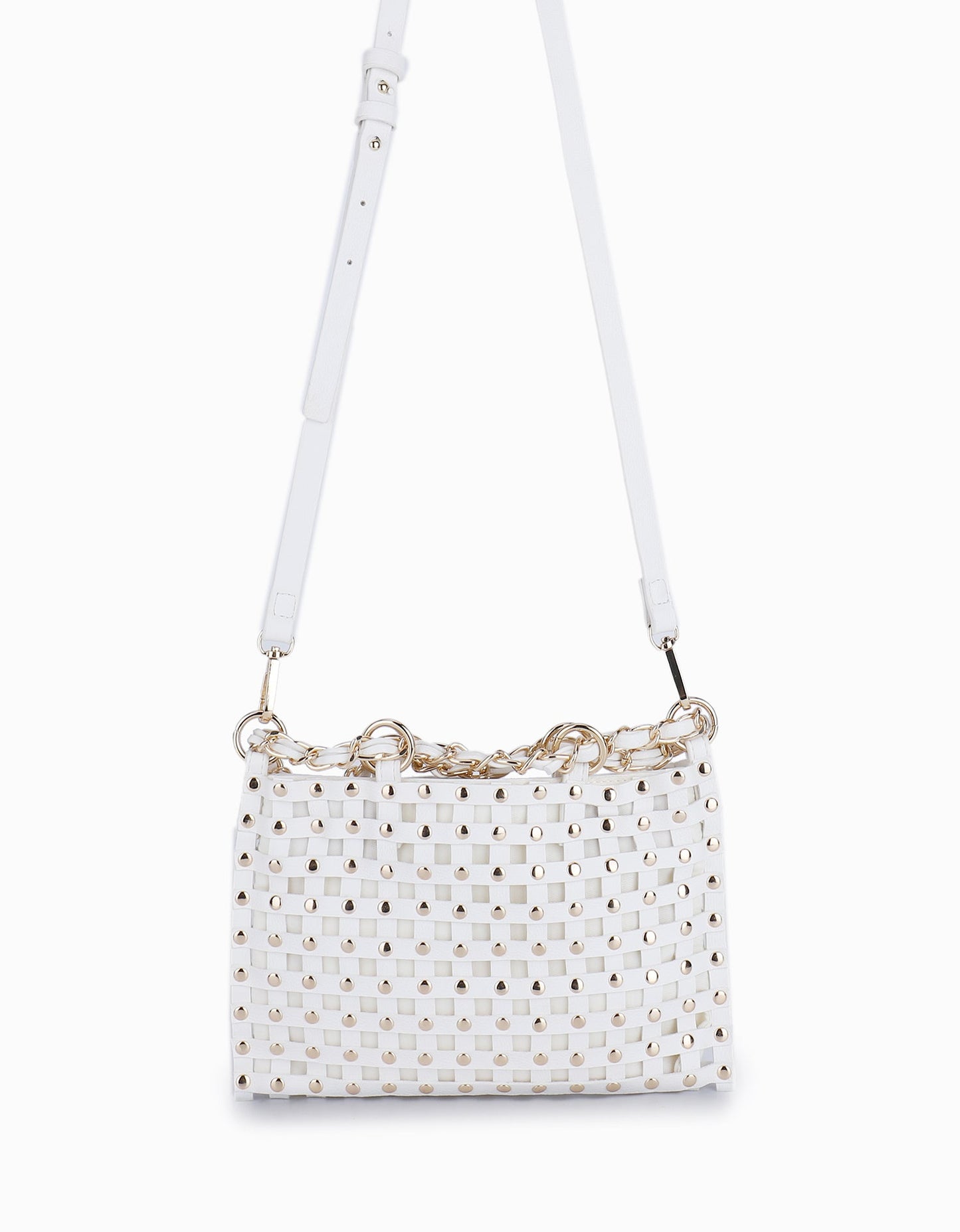 ZOYA STUDDED CROSSBODY CREAM