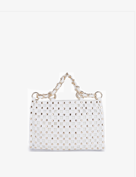 ZOYA STUDDED CROSSBODY CREAM
