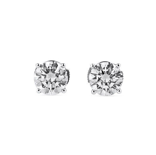 2.02ct Diamond Round Stud Earrings