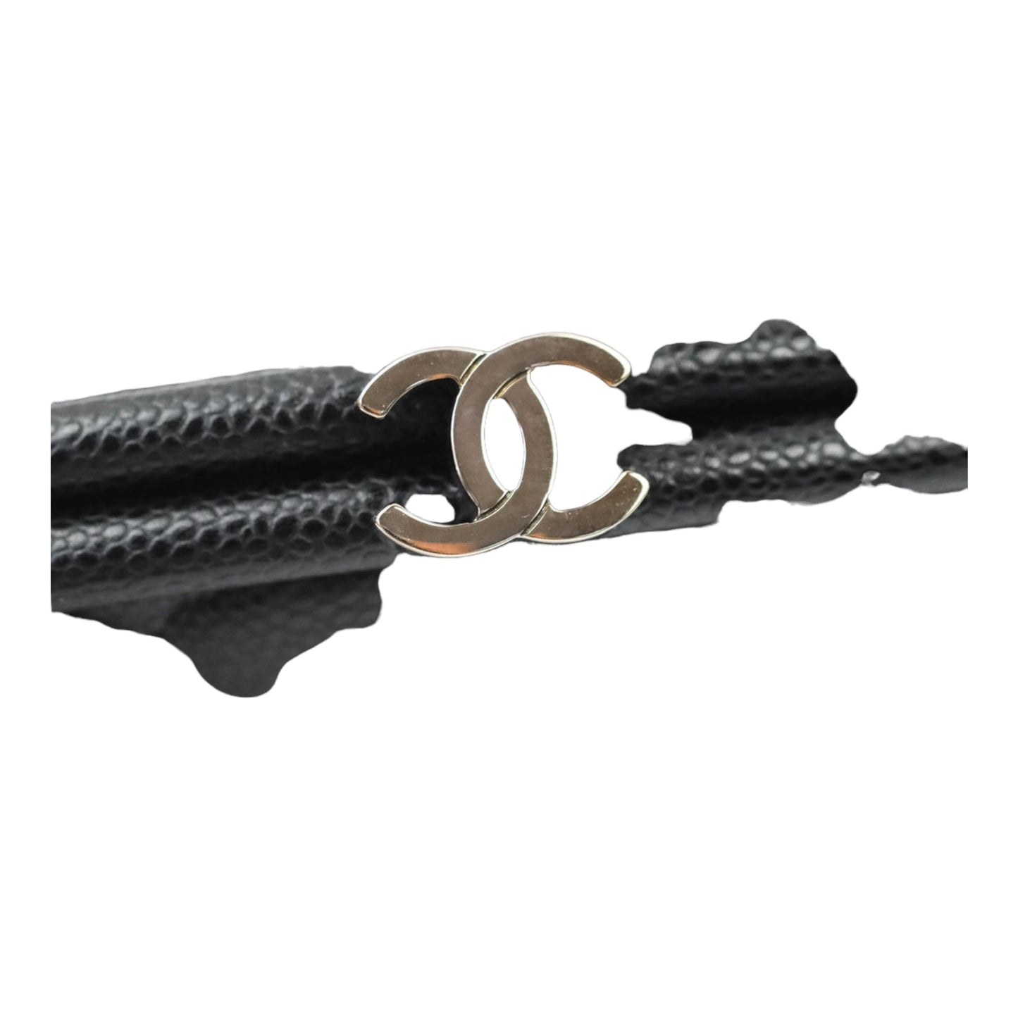 Chanel Quilted Timeless Kisslock Clutch Black Caviar Silver Hardware