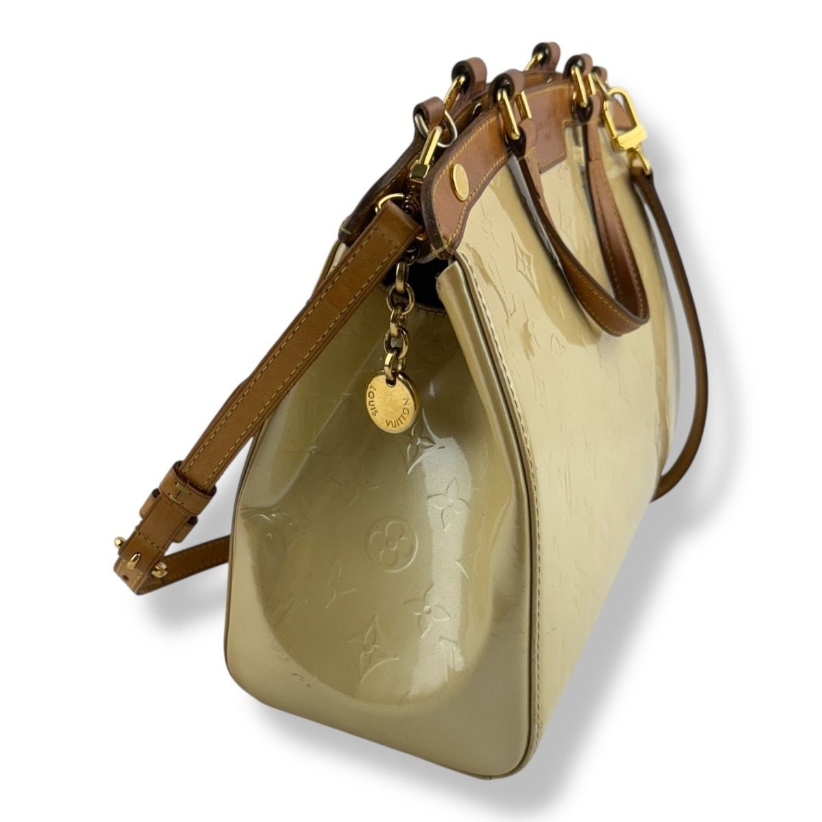 Louis Vuitton Brea Beige Vernis Leather MM Handbag