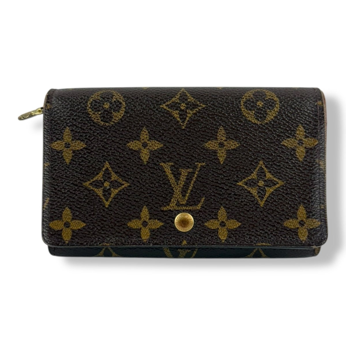Louis Vuitton Brown Monogram Zip Purse Wallet