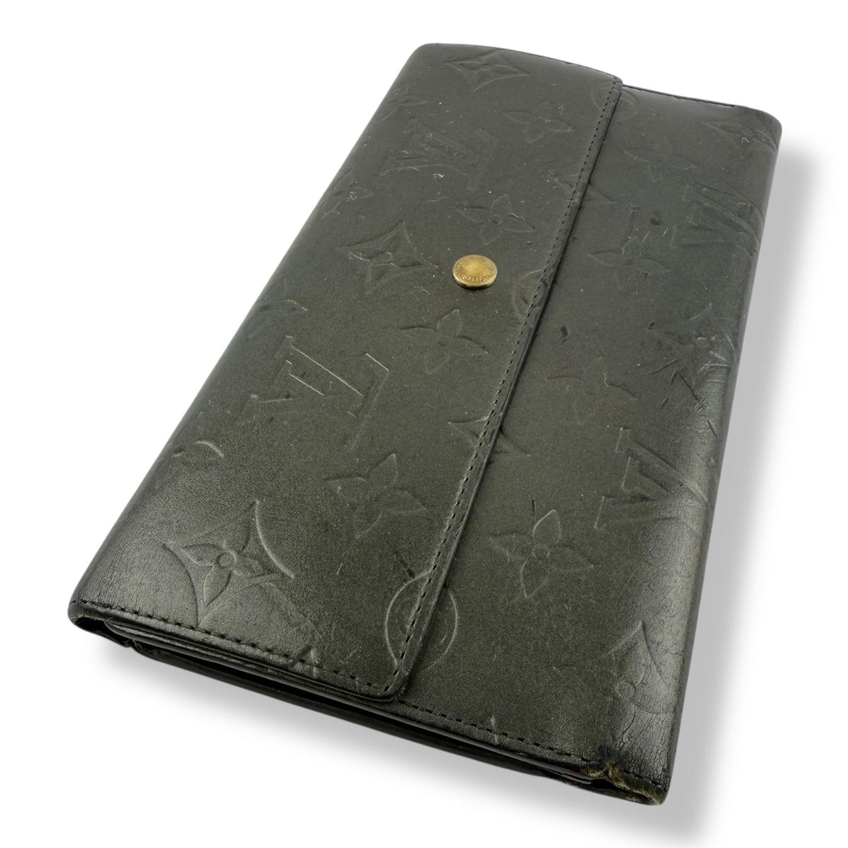 Louis Vuitton Matte Grey Monogram Porto Tresor International Tri-fold Wallet