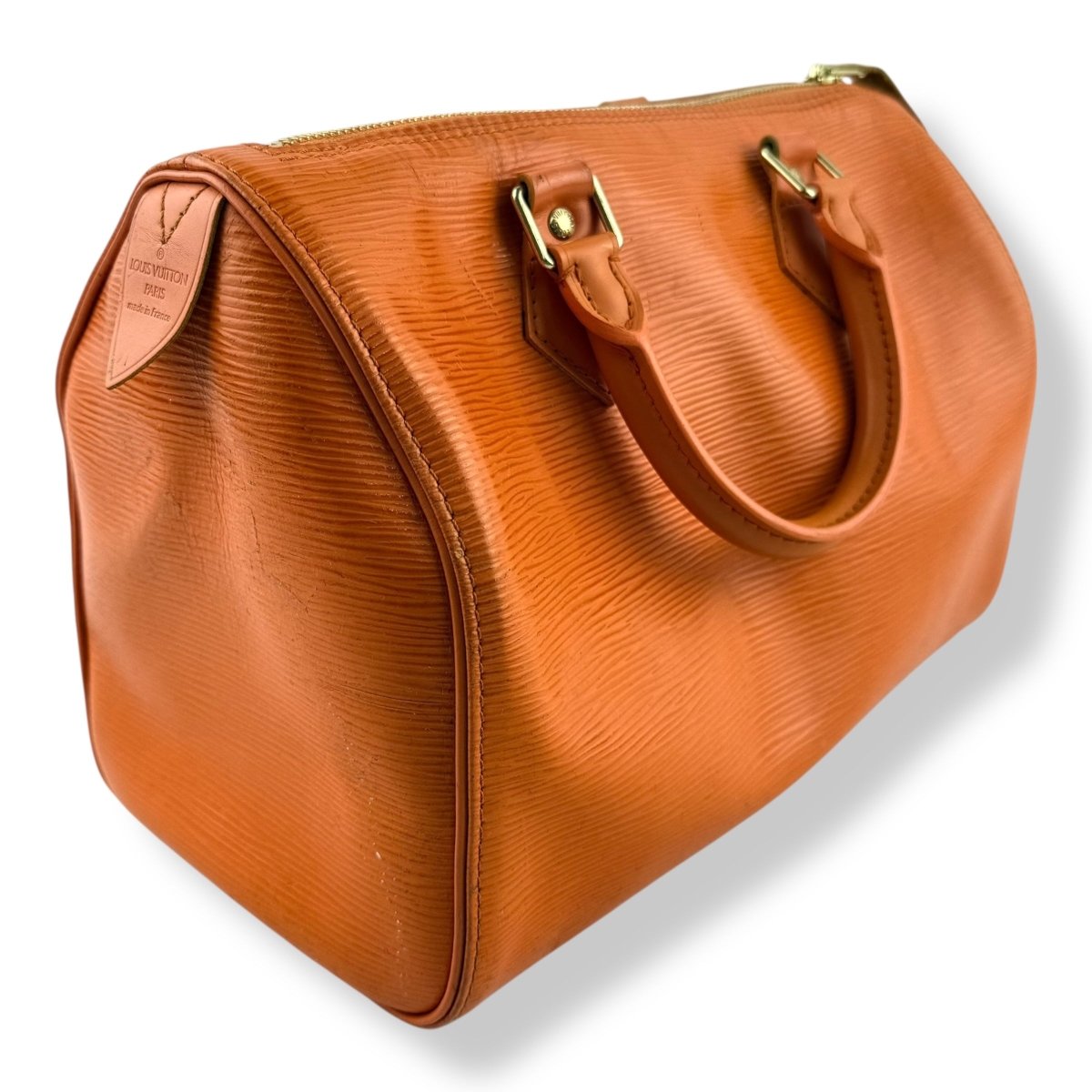 Louis Vuitton Orange Epi Leather Speedy 28 Handbag