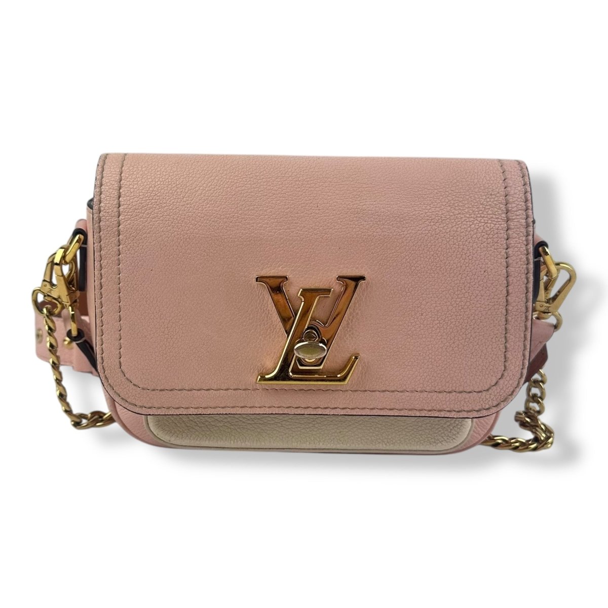 Louis Vuitton Pink Tender LockMe Leather Crossbody Handbag