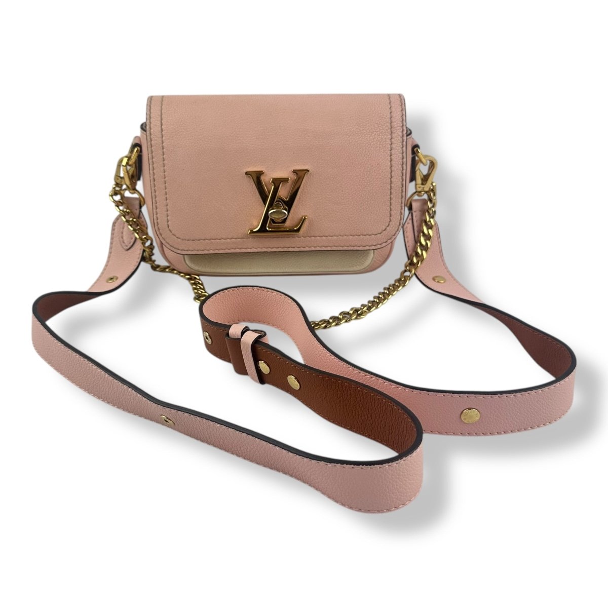 Louis Vuitton Pink Tender LockMe Leather Crossbody Handbag