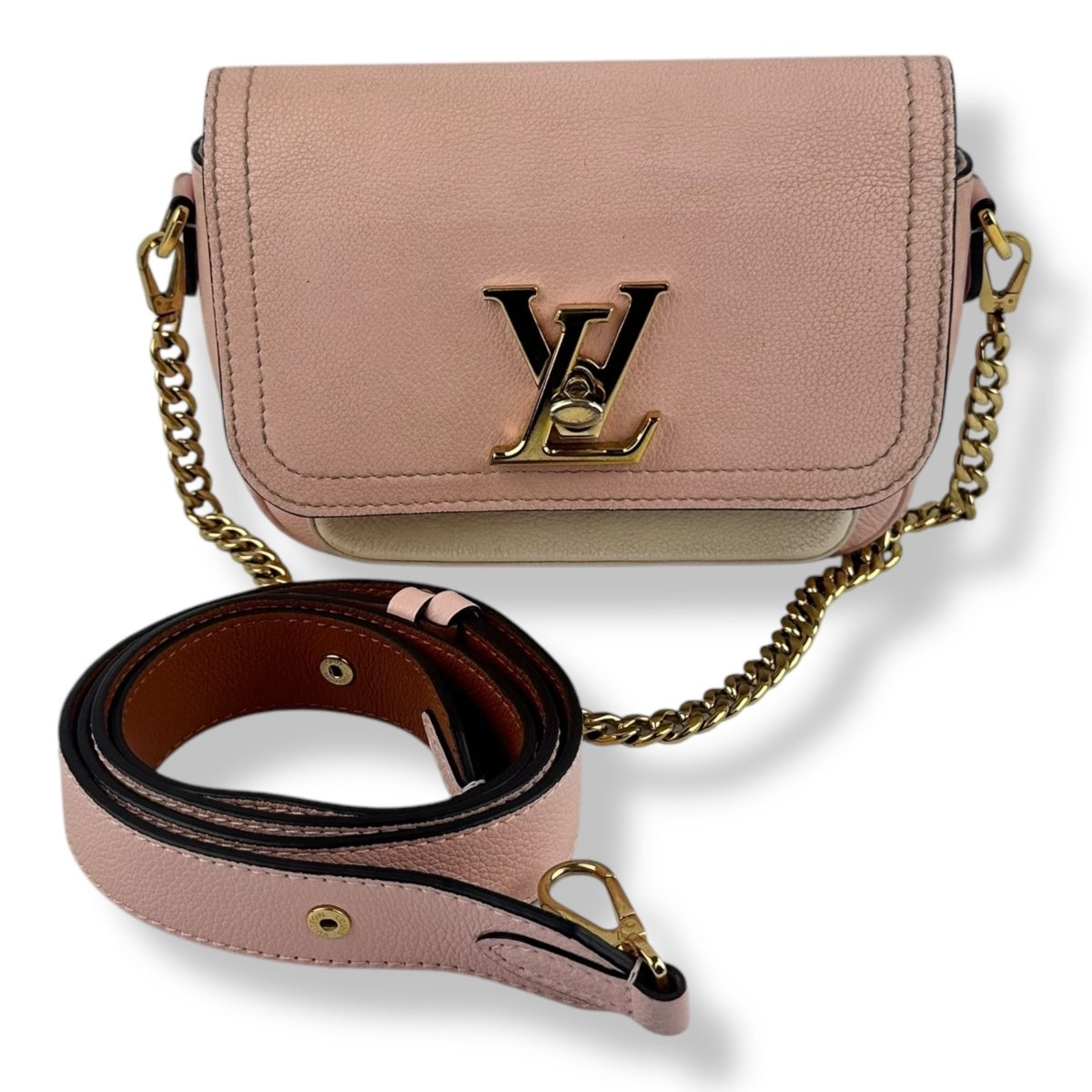 Louis Vuitton Pink Tender LockMe Leather Crossbody Handbag