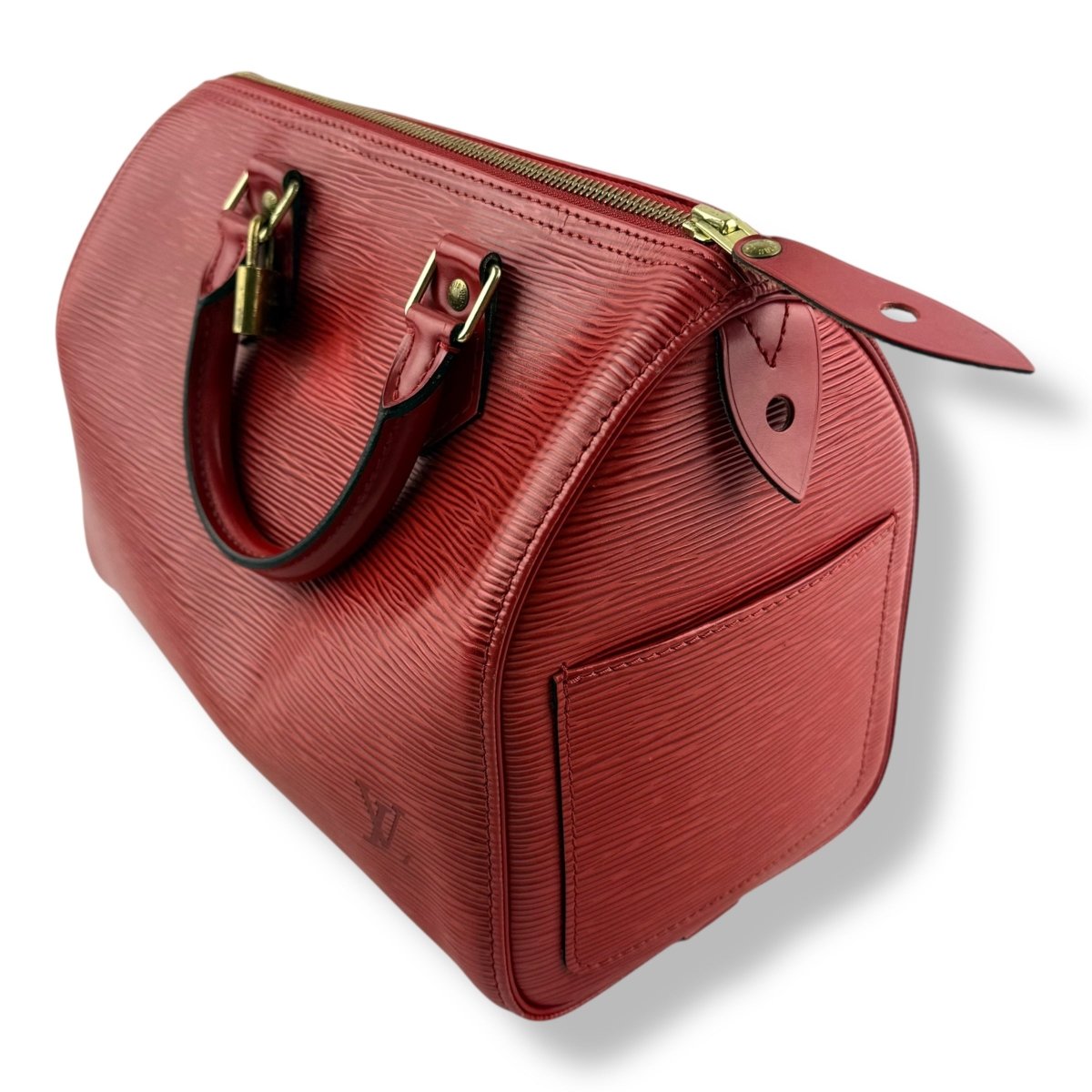 Louis Vuitton Red Epi Leather Speedy 28 Handbag