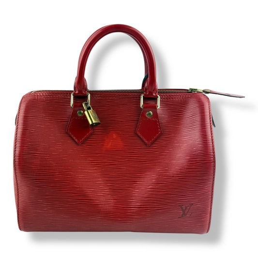 Louis Vuitton Red Epi Leather Speedy 28 Handbag