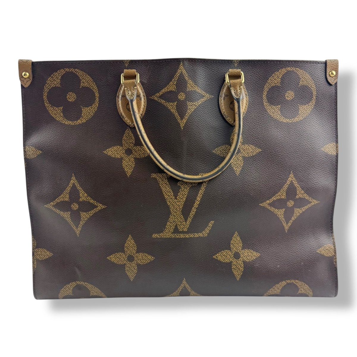 Louis Vuitton Reverse Brown Monogram OnTheGo GM Tote Handbag