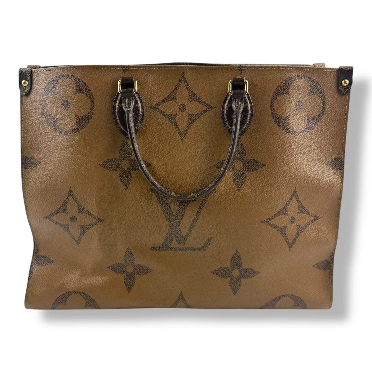 Louis Vuitton Reverse Brown Monogram OnTheGo GM Tote Handbag