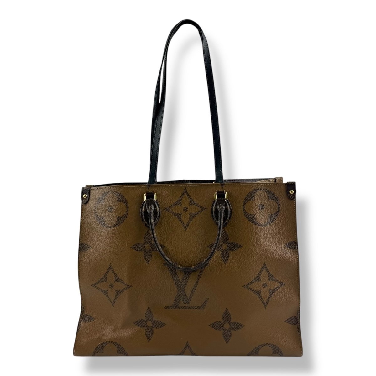 Louis Vuitton Reverse Brown Monogram OnTheGo GM Tote Handbag