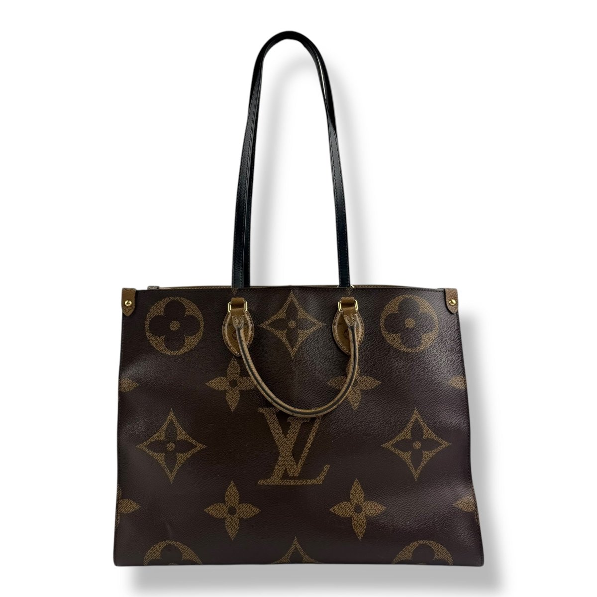 Louis Vuitton Reverse Brown Monogram OnTheGo GM Tote Handbag