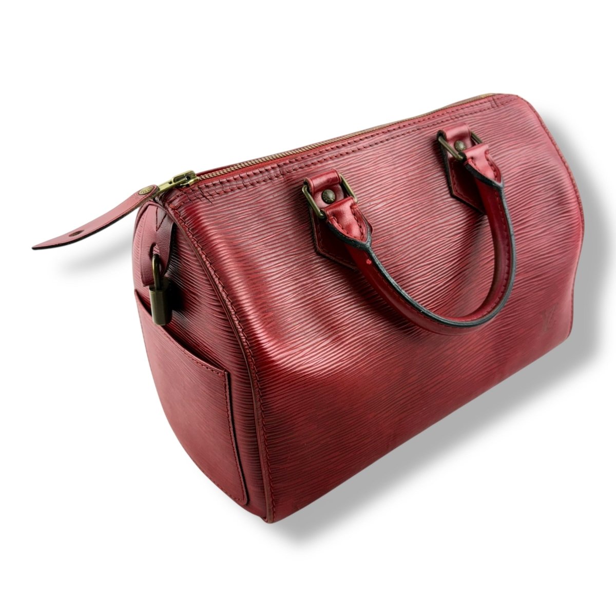 Louis Vuitton Speedy 25 Epi Leather Red Handbag