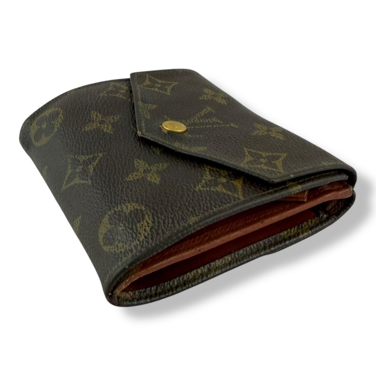 Louis Vuitton Vintage Brown Monogram Compact Bifold Wallet Purse