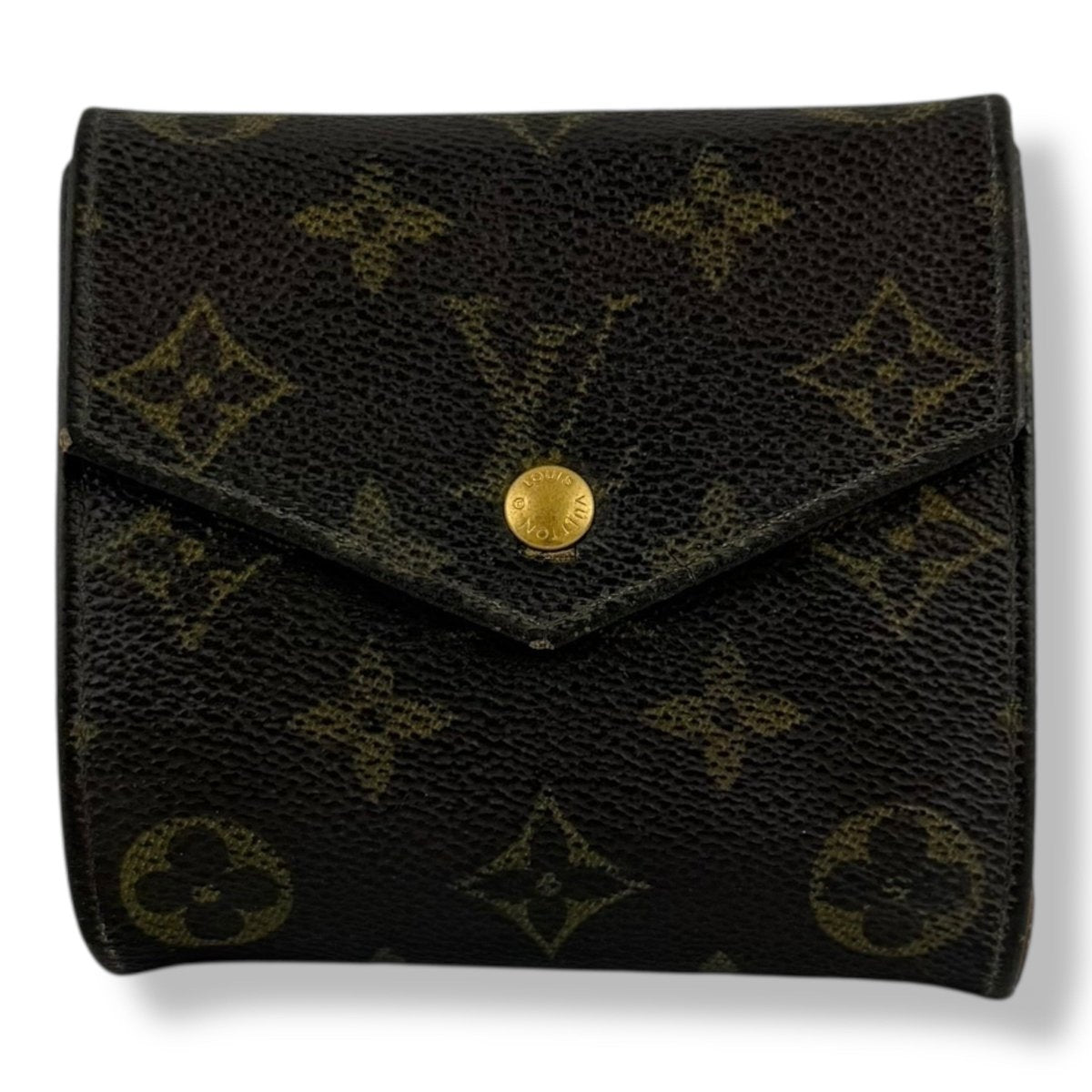 Louis Vuitton Vintage Brown Monogram Compact Bifold Wallet Purse