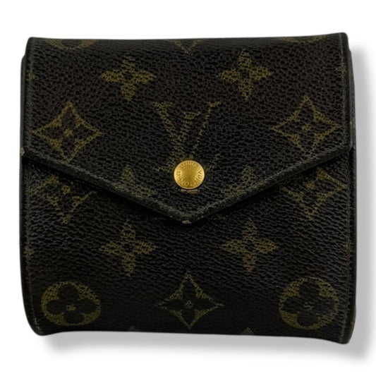 Louis Vuitton Vintage Brown Monogram Compact Bifold Wallet Purse