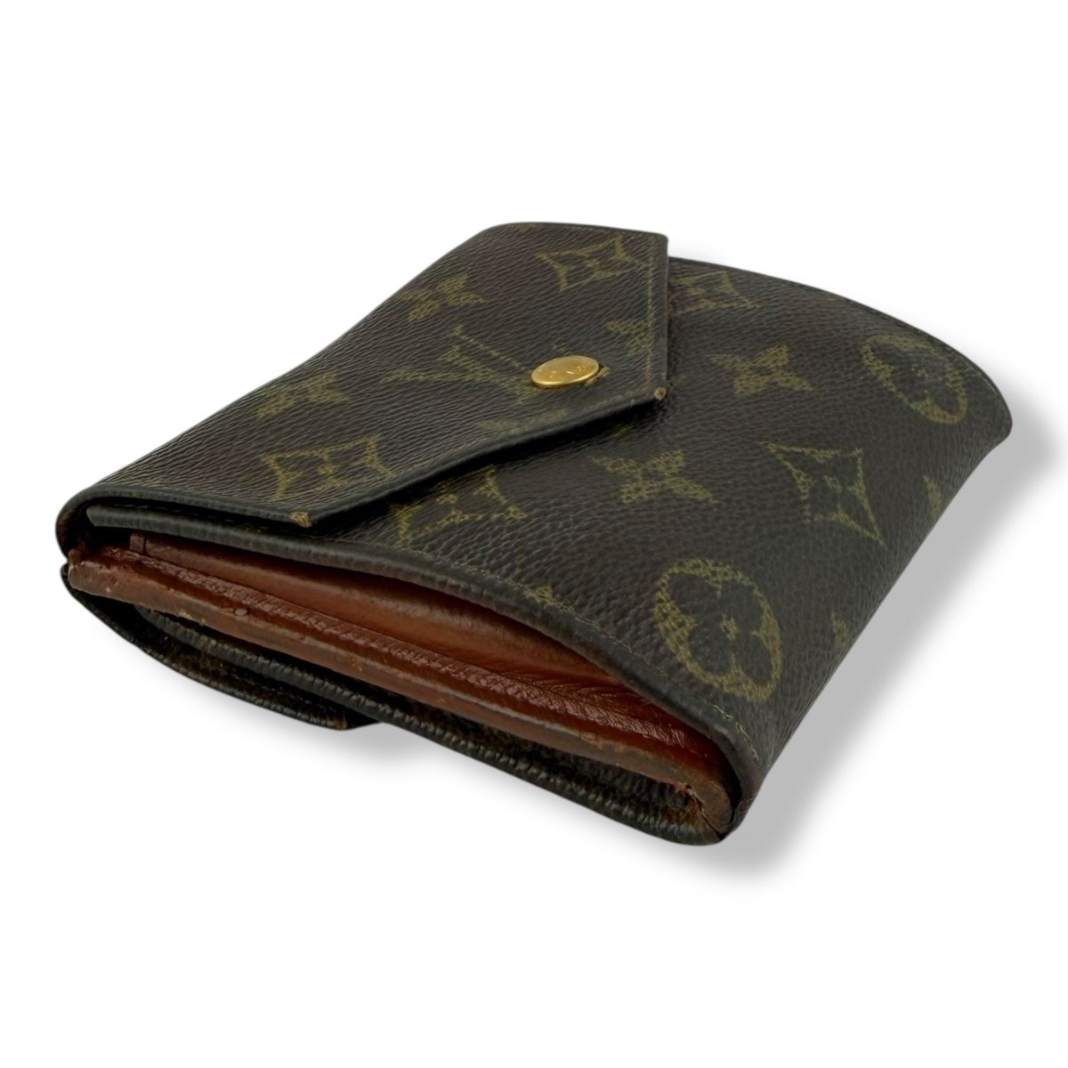 Louis Vuitton Vintage Brown Monogram Compact Bifold Wallet Purse