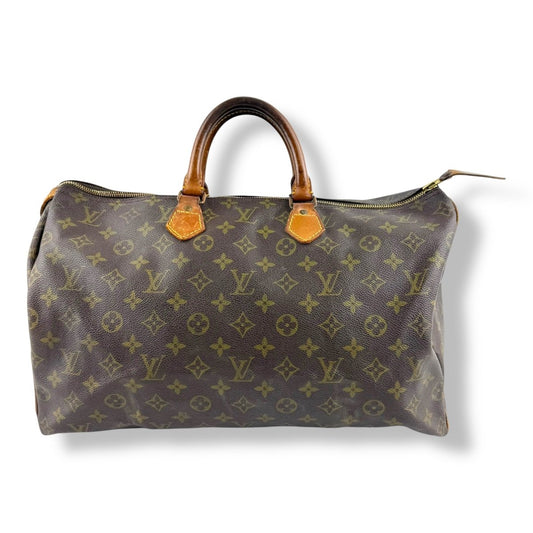 Louis Vuitton Vintage Brown Monogram Speedy 40 Handbag