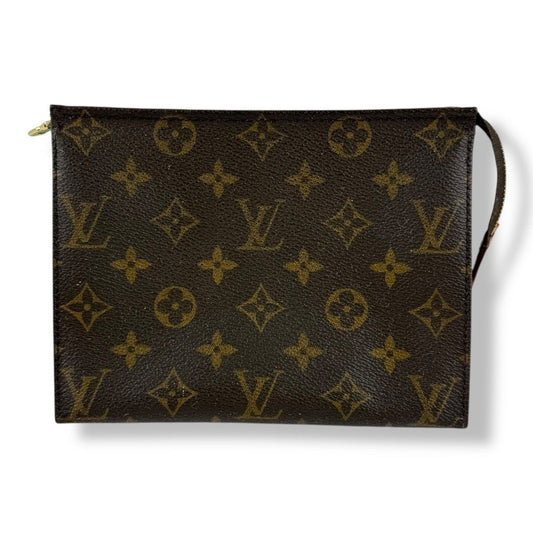 Louis Vuitton Vintage Brown Monogram Toiletry Pouch 19 Bag
