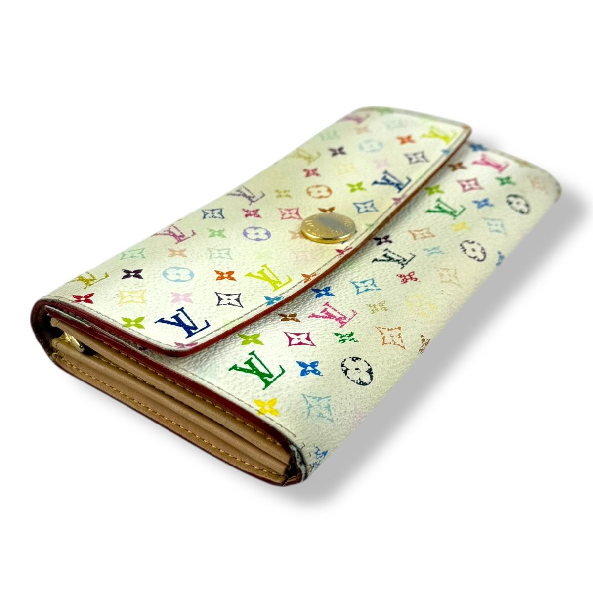 Louis Vuitton White Monogram Multicolour Sarah Femme Wallet