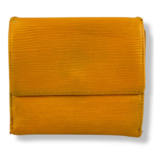 Louis Vuitton Yellow Epi Leather Compact Bifold Wallet Purse