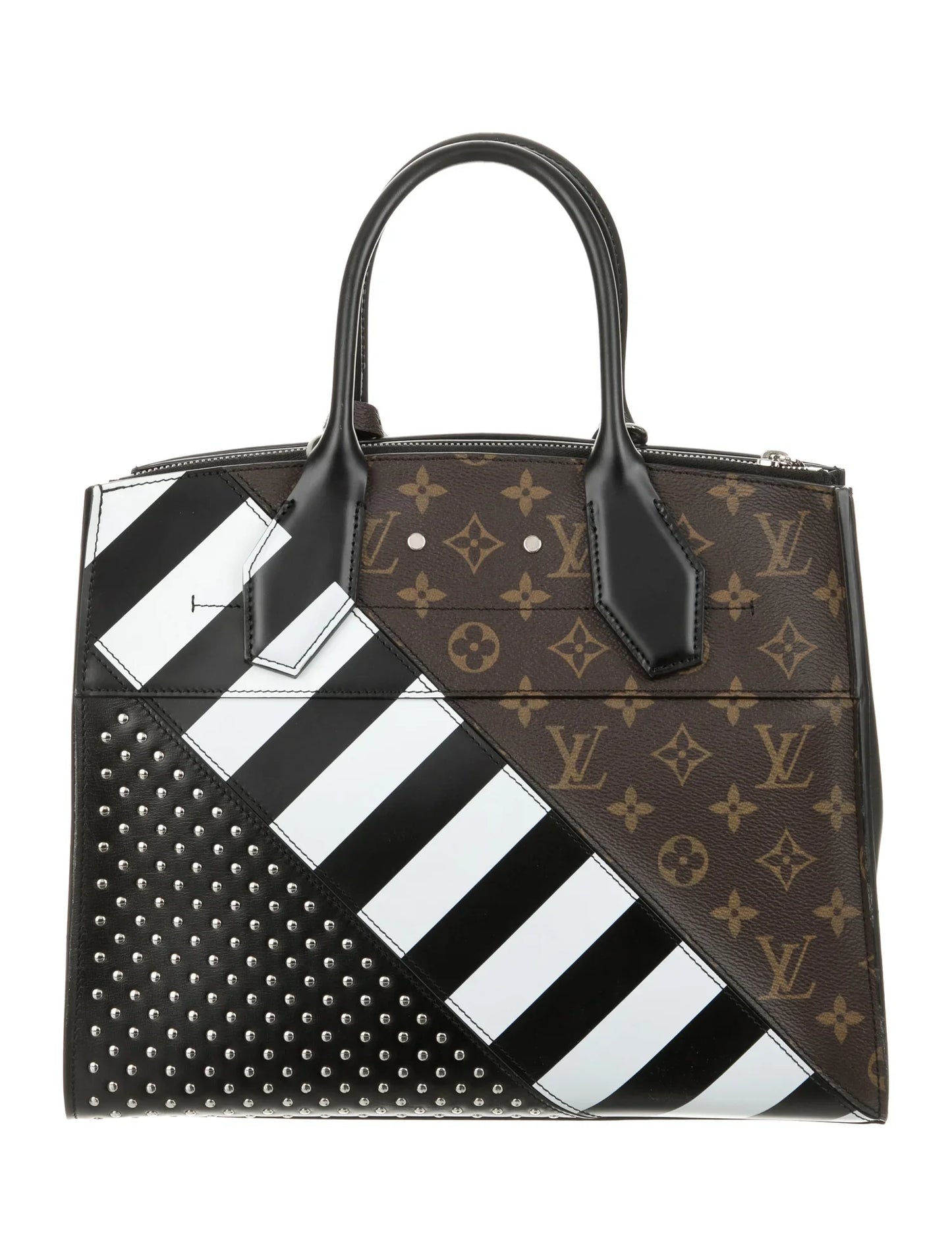 LOUIS VUITTON CALFSKIN MONOGRAM CITY STEAMER STUD MM MINI HANDBAG